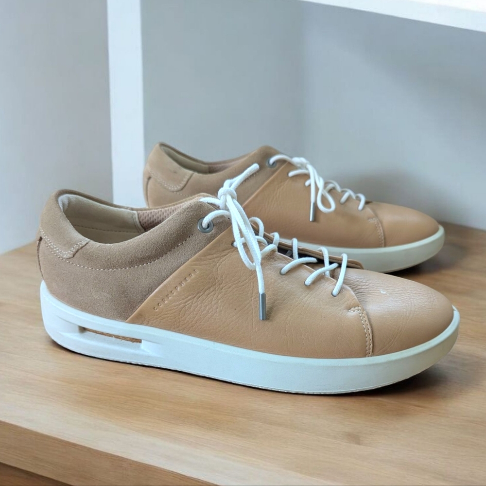 Ecco Corksphere Camel‎ Tan Leather Sneaker